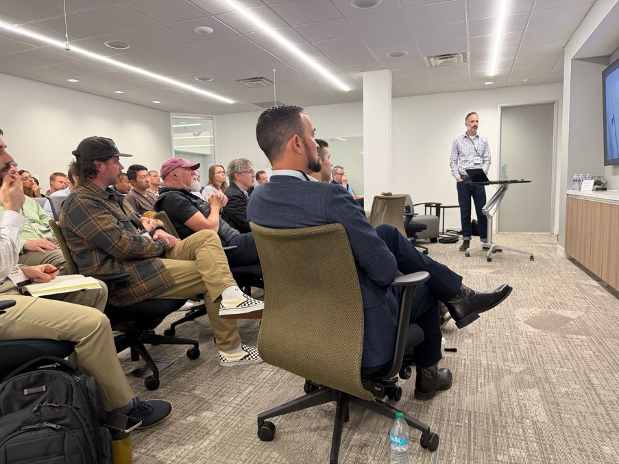 Missions finance leaders listening to a speaker at the Bitcoin for Ministry Summit in Arlington, Texas